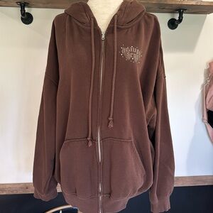 H&M Divided Zip Up Brown Jacket